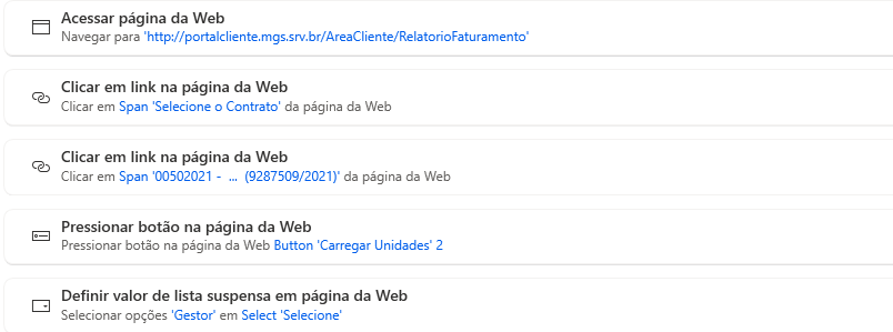 Página de Relatório