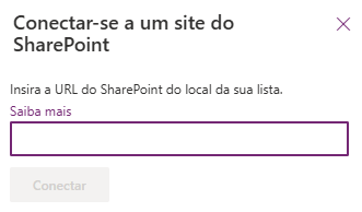 Campo para inserir URL do site